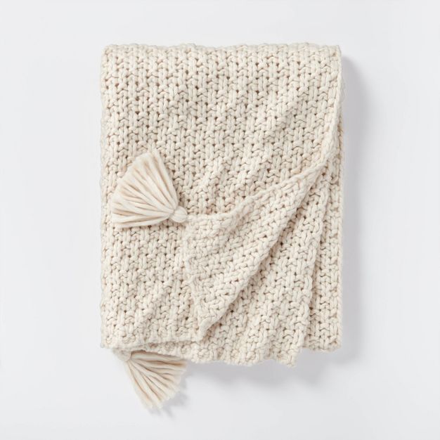 Chunky Knit Throw Blanket - Threshold™ designed with Studio McGee | Target
