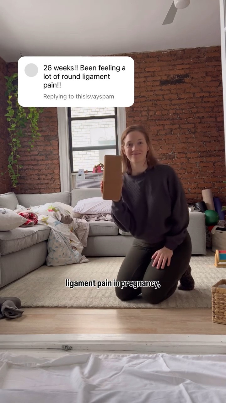 One of the best things you can do for round ligament pain is 👇

MOVE SLOW

I so distinctly remember getting out of bed when I was 15 weeks pregnant with my second baby, and all of a sudden — OW!

It can be so painful!

Try these exercises with me, and find yourself a pelvic health PT!

Looking for a PT? I have a bunch on my free resource list that offer both in person and virtual appointments.

Comment LIST, and I’ll send you the link! 👇
.
.
.
#nycfitness #nycmoms #prenatalfitness #pregnancyexercise #fitnessafterbaby #postpartumfitnessjourney #roundligamentpain