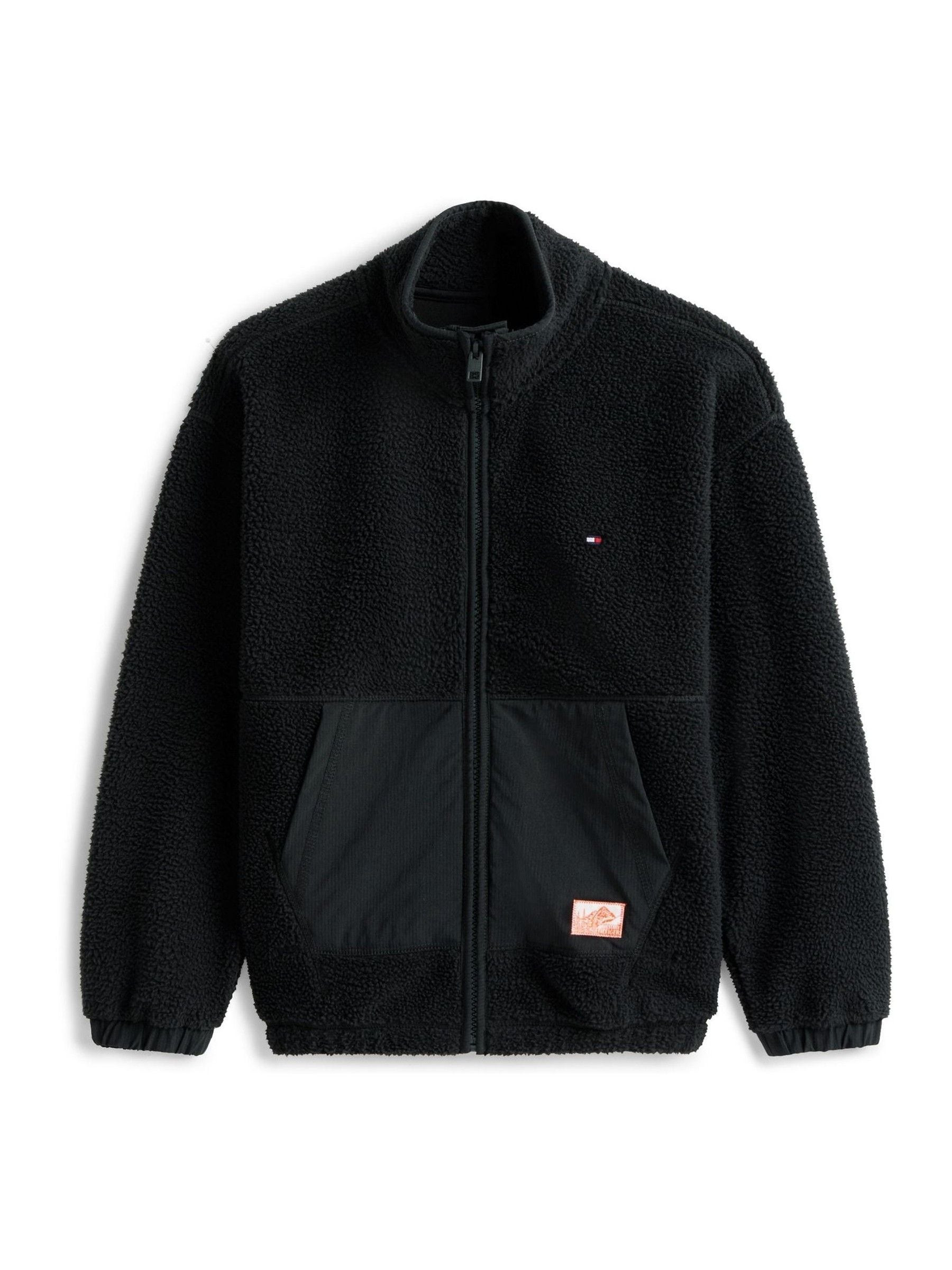 Tommy Hilfiger Tommy Hilfiger Black Polar Fleece Zip-Thru Fleeces | Next US