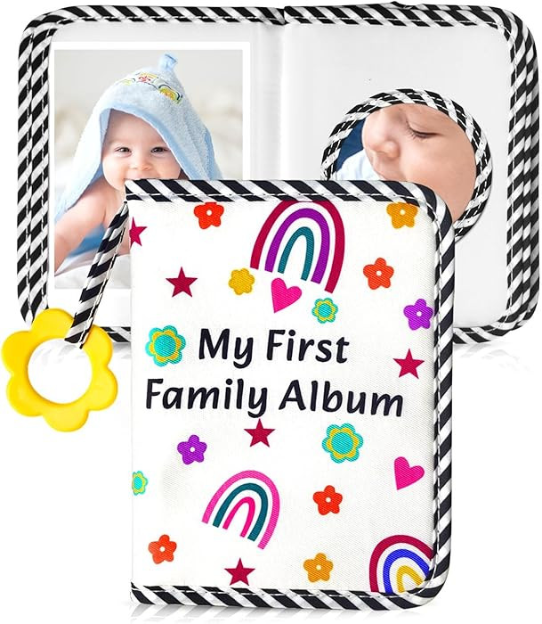 Baby Photo Album, My First Family Photo Album for Baby Holds 17 4 x 6" Pictures, Rainbow Toddler ... | Amazon (US)