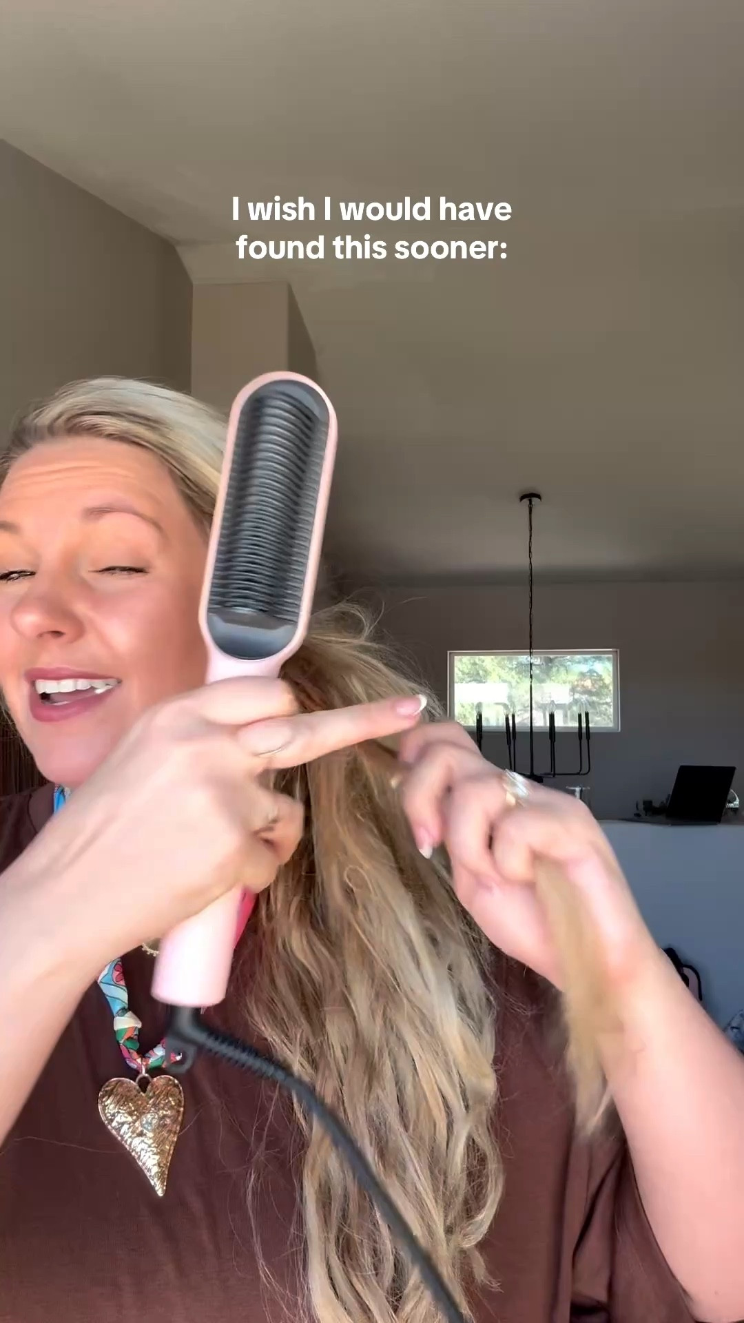 Hot brush + built-in comb = faster mornings and way less arm workout 💁‍♀️✨ smooth, frizz-free hair in one pass without juggling a brush and flat iron… and yes, it actually gets close to the roots 🙌

#LTKgrwm #LTKmomlife #LTKBeauty