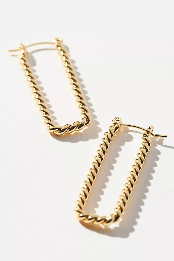 Twisted Rectangle Earrings | Anthropologie (US)