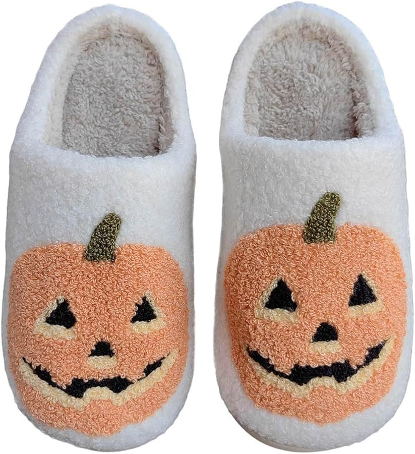 Pumpkin Slippers Womens Mens House Slippers | Amazon (US)