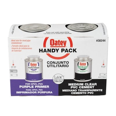 Oatey Handy Pack 8-fl oz Purple and Clear PVC Cement and Primer Lowes.com | Lowe's