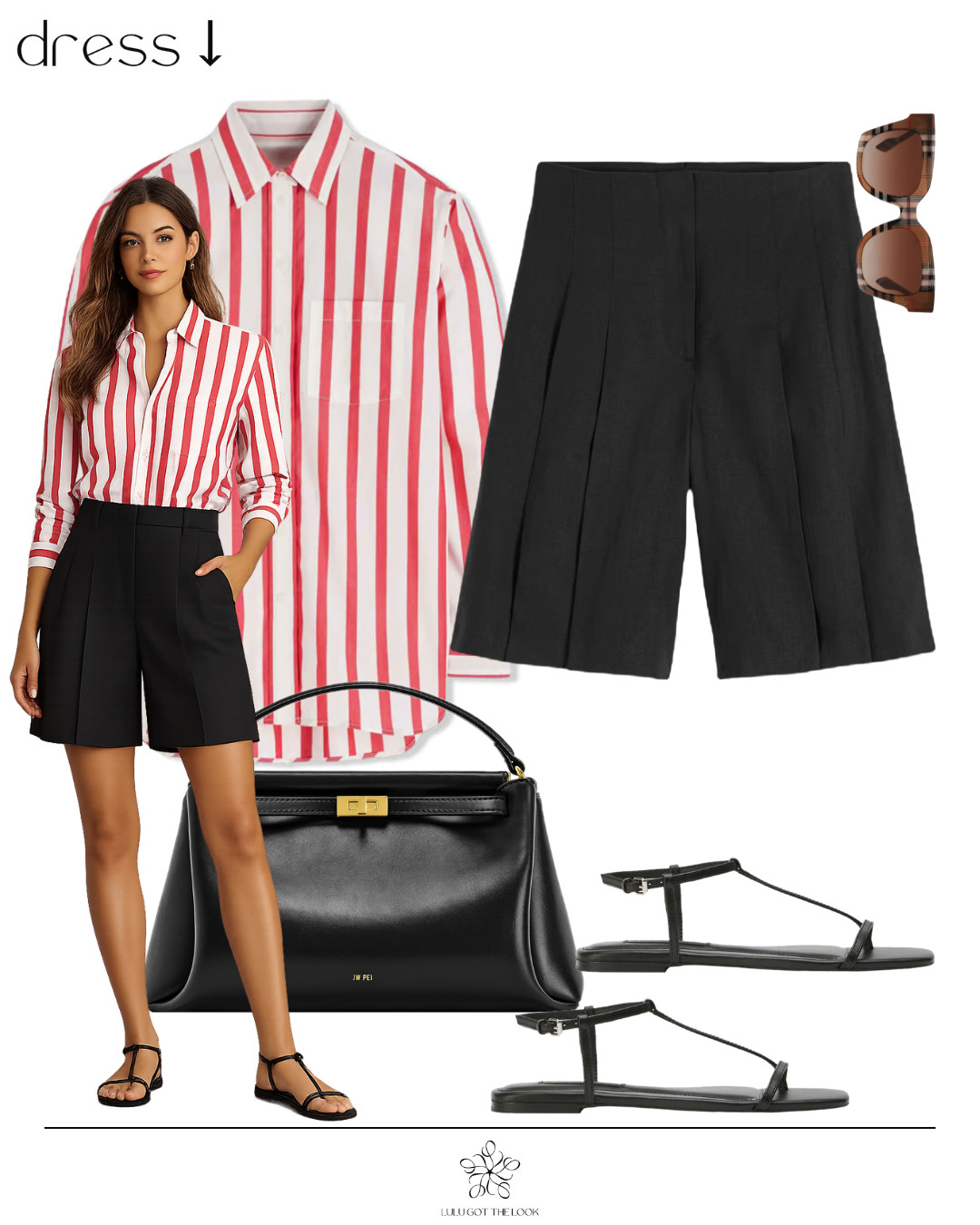 Red stripes and black: dress down 

 #LTKootd #LTKSeasonal #LTKU
