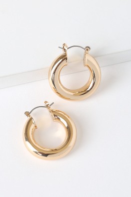 Click for more info about Get Down Tonight Gold Hoop Earrings