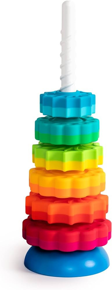 Fat Brain Toys SpinAgain - Corkscrew Stack-and-Sort Toy for Babies & Toddlers | Amazon (US)