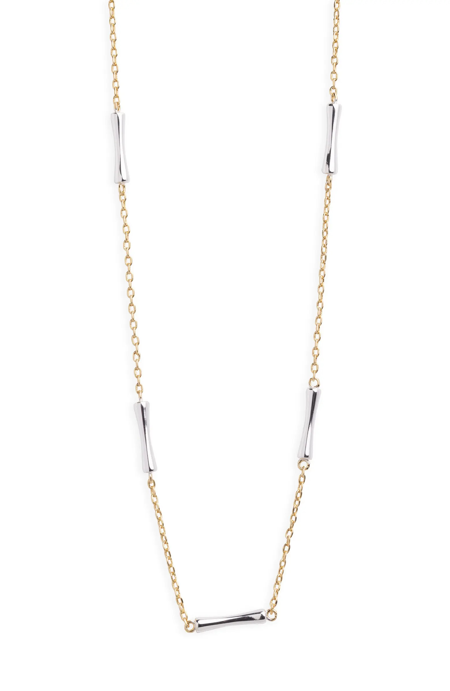 ARGENTO VIVO Two Tone Bar Station Necklace | Nordstrom | Nordstrom