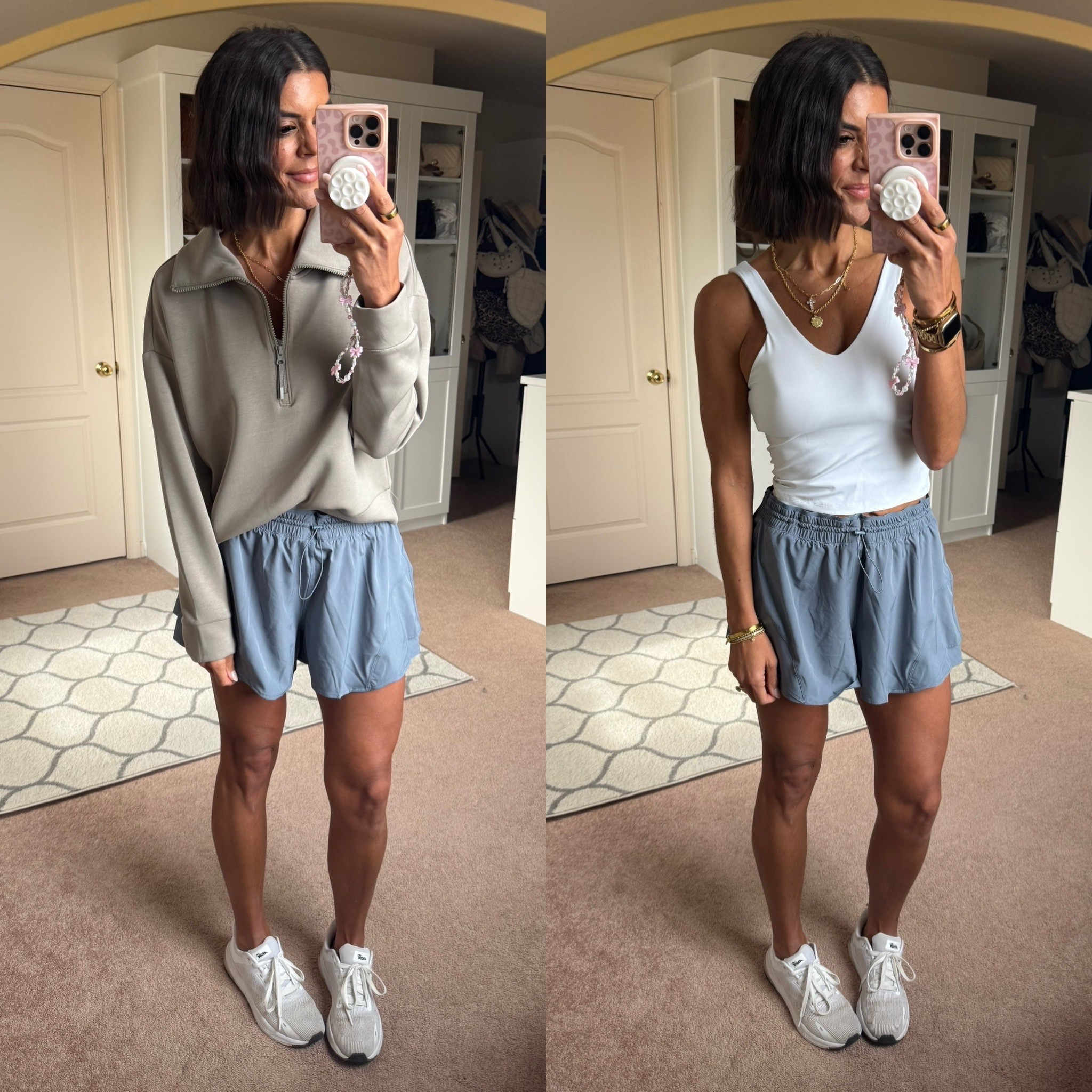 Size small in shorts, xs in tank, size medium in pullover 

#LTKfitnessgoals #LTKootd #LTKdayinmylife