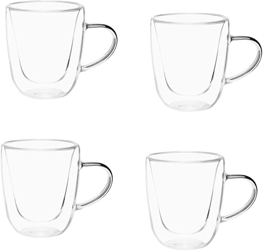 Mimo Style Conjunto de Copos Para Chá Parede Dupla Com Alça, Kit Feito de Vidro Borossilicato, ... | Amazon (BR)