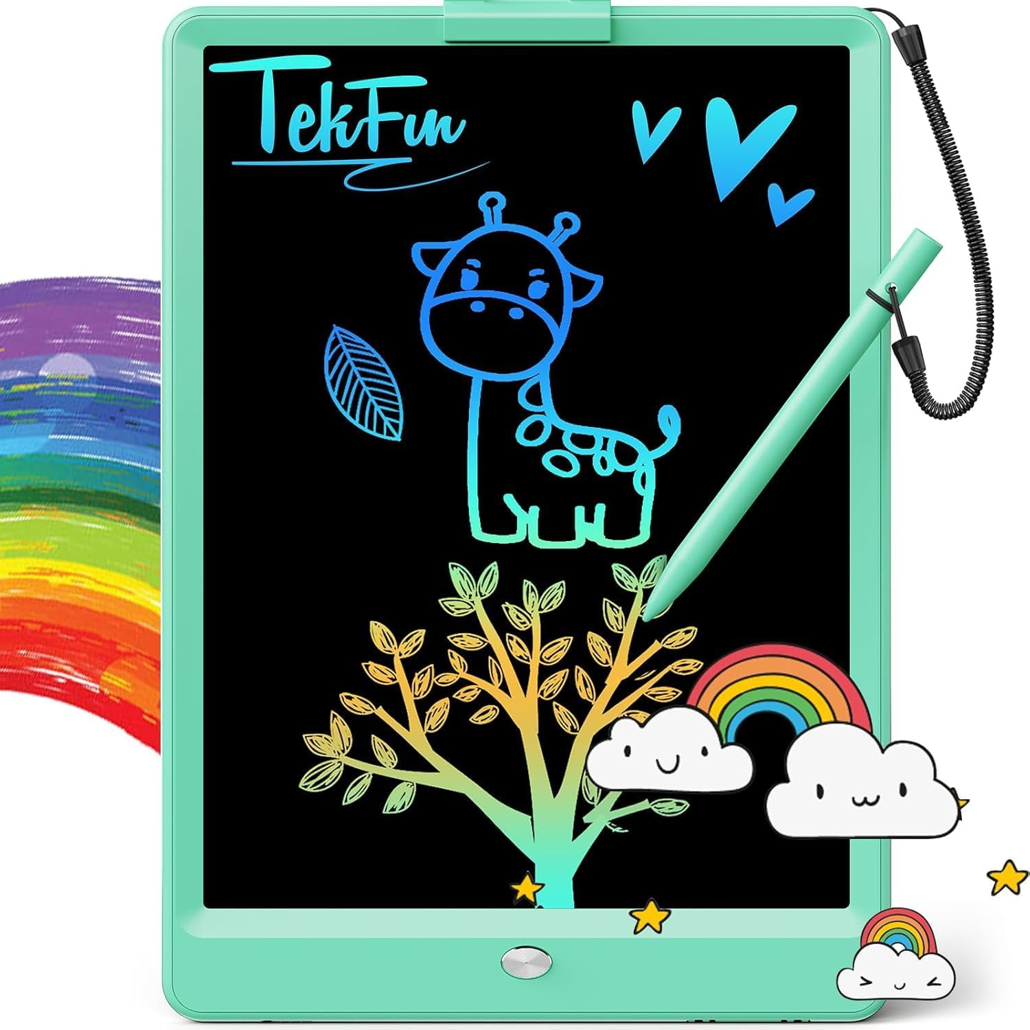 LCD Writing Tablet for Kids, 10-inch Coloring Drawing Pad, Mess Free Doodle Board, Airplane Travel Toys for Boys and Toddlers, Gifts for 3 4 5 6 7 8 Year Old Girls(Green) | Amazon (US)