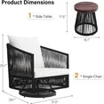 DREAMSIDEA 6 Pcs Outdoor Patio Furniture Set, Outdoor Swivel Bistro Set with Coffee Table, PE Wic... | Walmart (US)