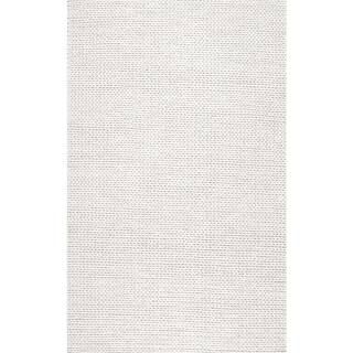 nuLOOM Caryatid Chunky Woolen Cable Off-White 8 ft. x 10 ft. Area Rug CB01-8010 - The Home Depot | The Home Depot
