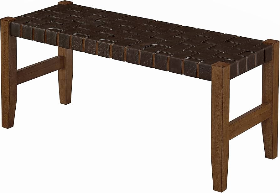 Ball & Cast Kitchen,Enterway Bench 19 Inch Brown,Faux Leather Straps Set of 1 | Amazon (CA)