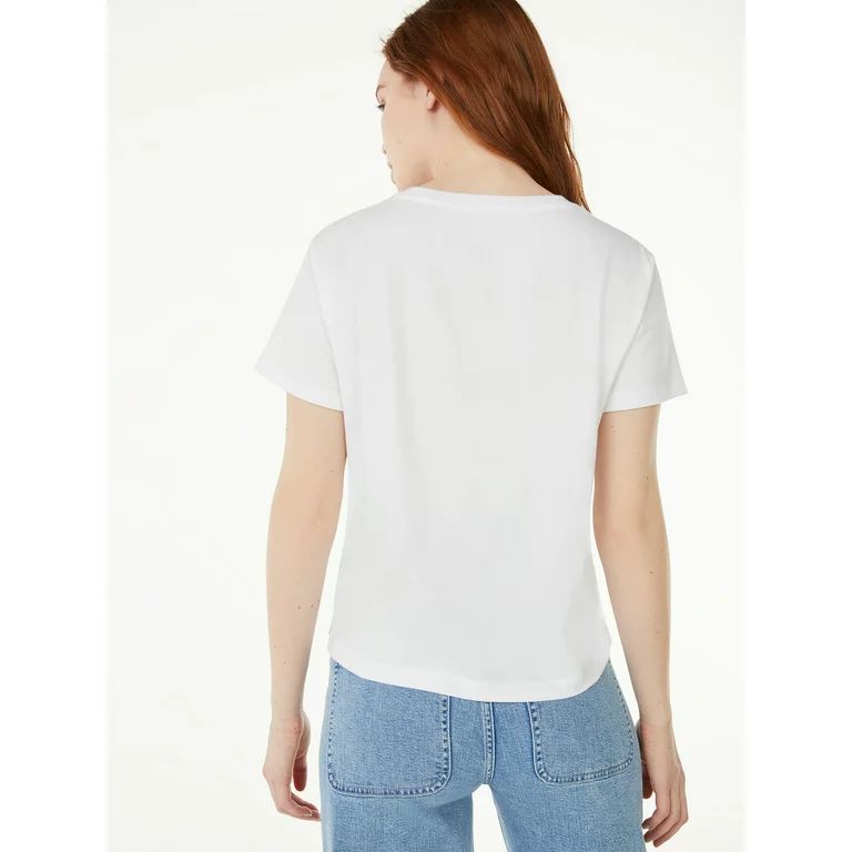 Free Assembly Women's Crop Box Tee with Short Sleeves, Sizes XS-XXXL | Walmart (US)