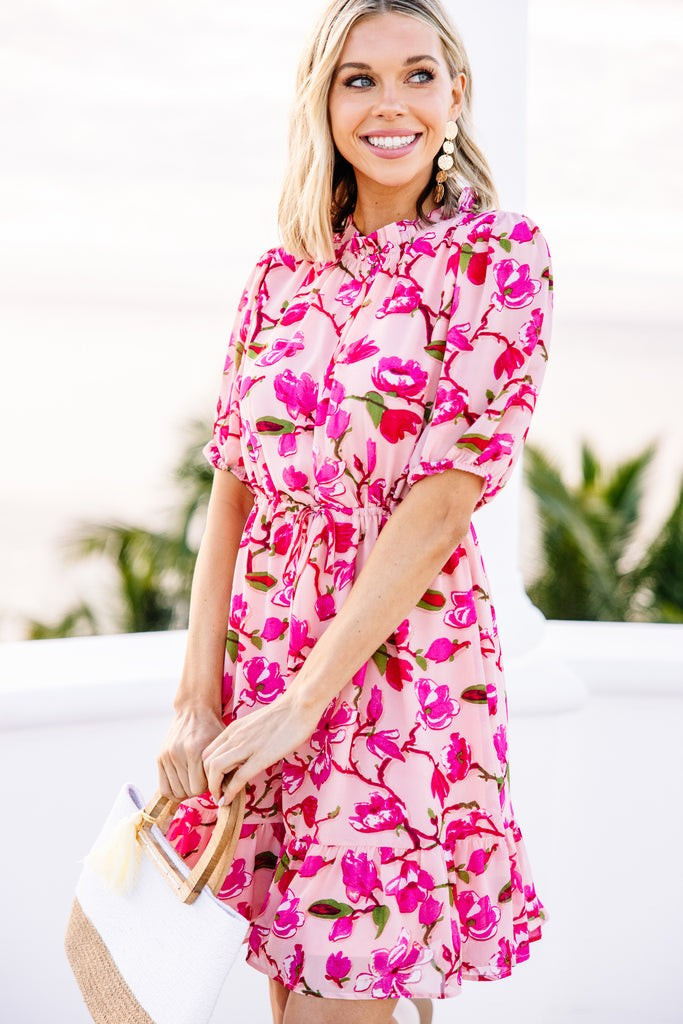 Making Promises Blush Pink Floral Dress | The Mint Julep Boutique