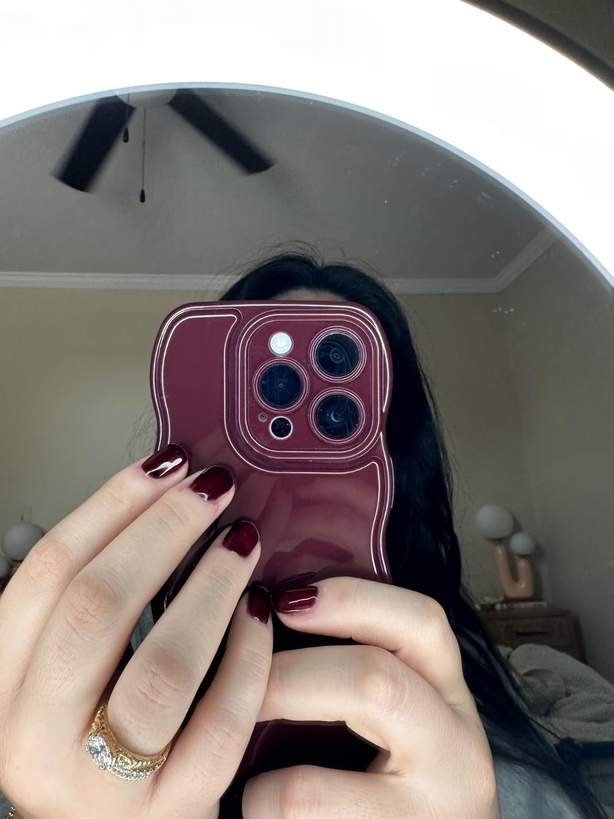 FABSPARK Phone Case for iPhone 15 Pro Max Case,Simple Wave Design Wavy Frame Soft Silicone Aesthe... | Amazon (US)