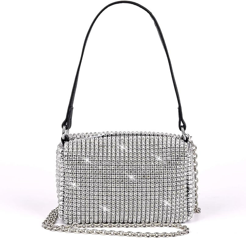 Bling Bling Crystals Evening Clutch Bag for Women Girls Sparkling Crossbody Bag Wedding Prom Part... | Amazon (US)