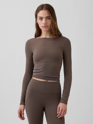 GapFit Smooth Boatneck T-Shirt | Gap (US)