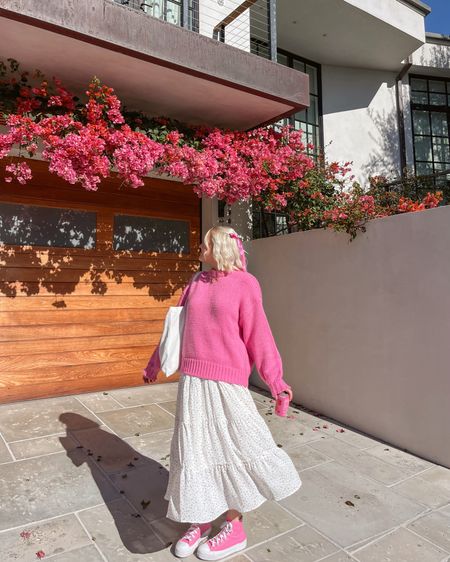 spring is calling🌸 i’ve been wearing this sweater on repeat lately & it’s currently 25% off!! my converse are custom but the pair I linked is the exact color I have🩷 