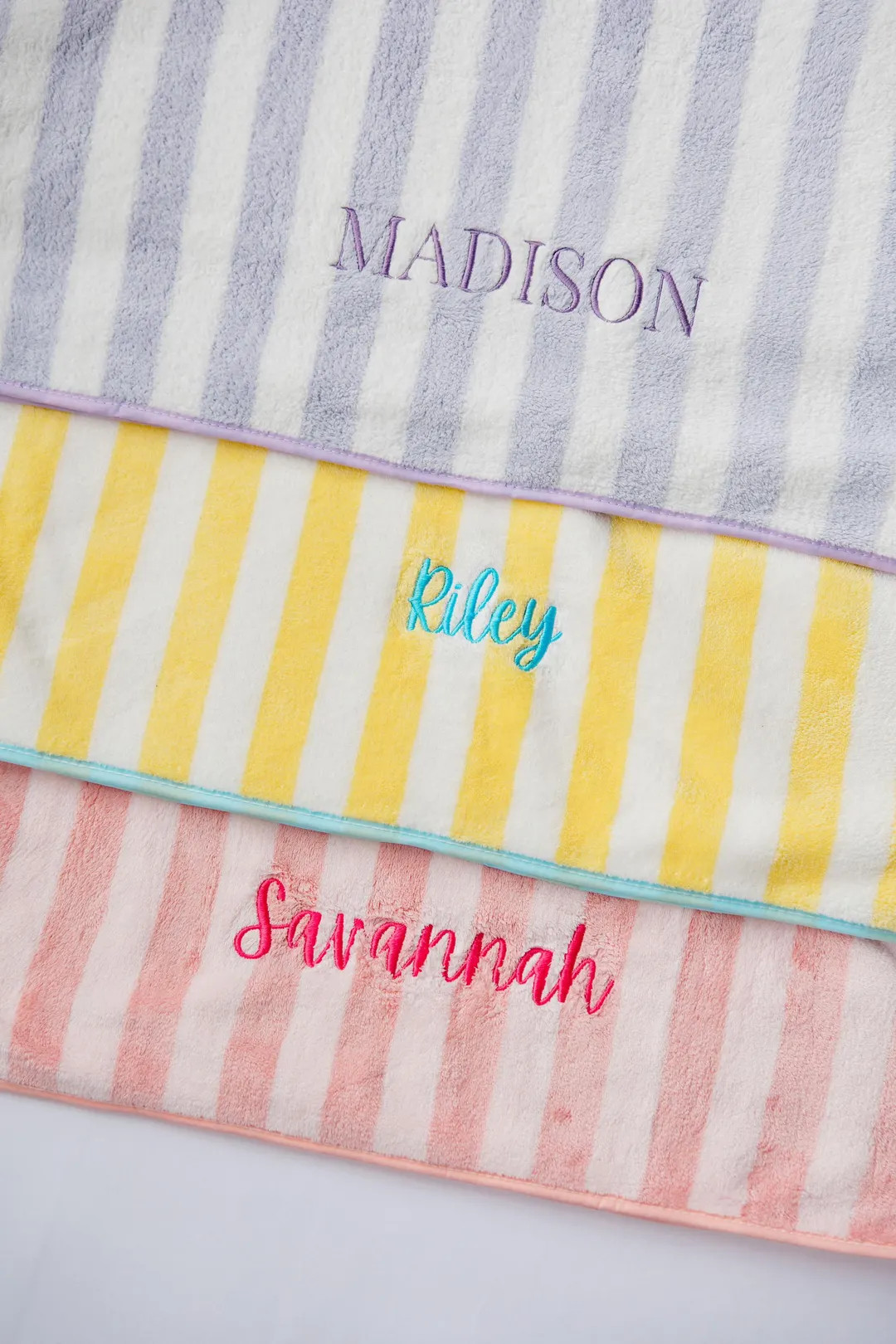 Personalized Cabana Striped Beach Towel | Embroidered Beach Towel | Embroidered Pool Towel | Cust... | Etsy (Global)