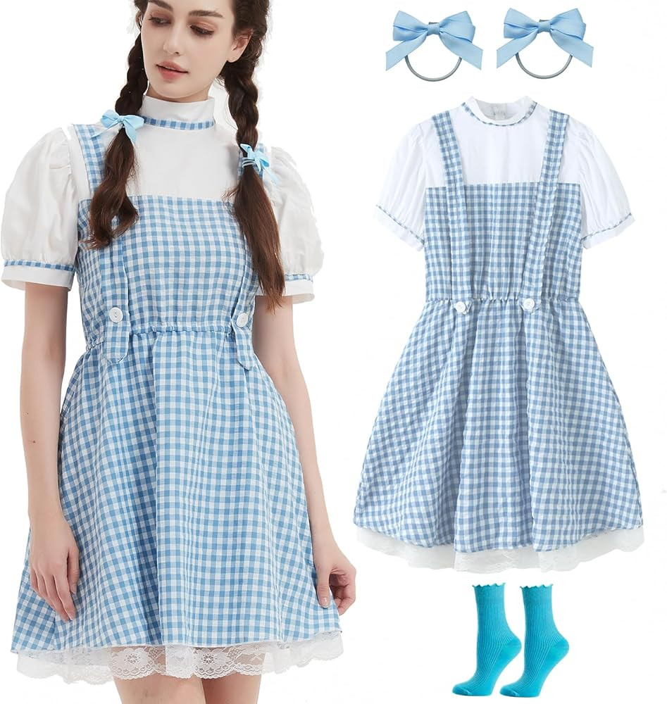 Halloween Costumes for Women Blue Gingham Book Storybook Character Outfits | Amazon (US)