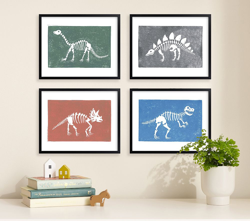 Minted® Dino Fossils Wall Art by Teju Reval | Pottery Barn Kids