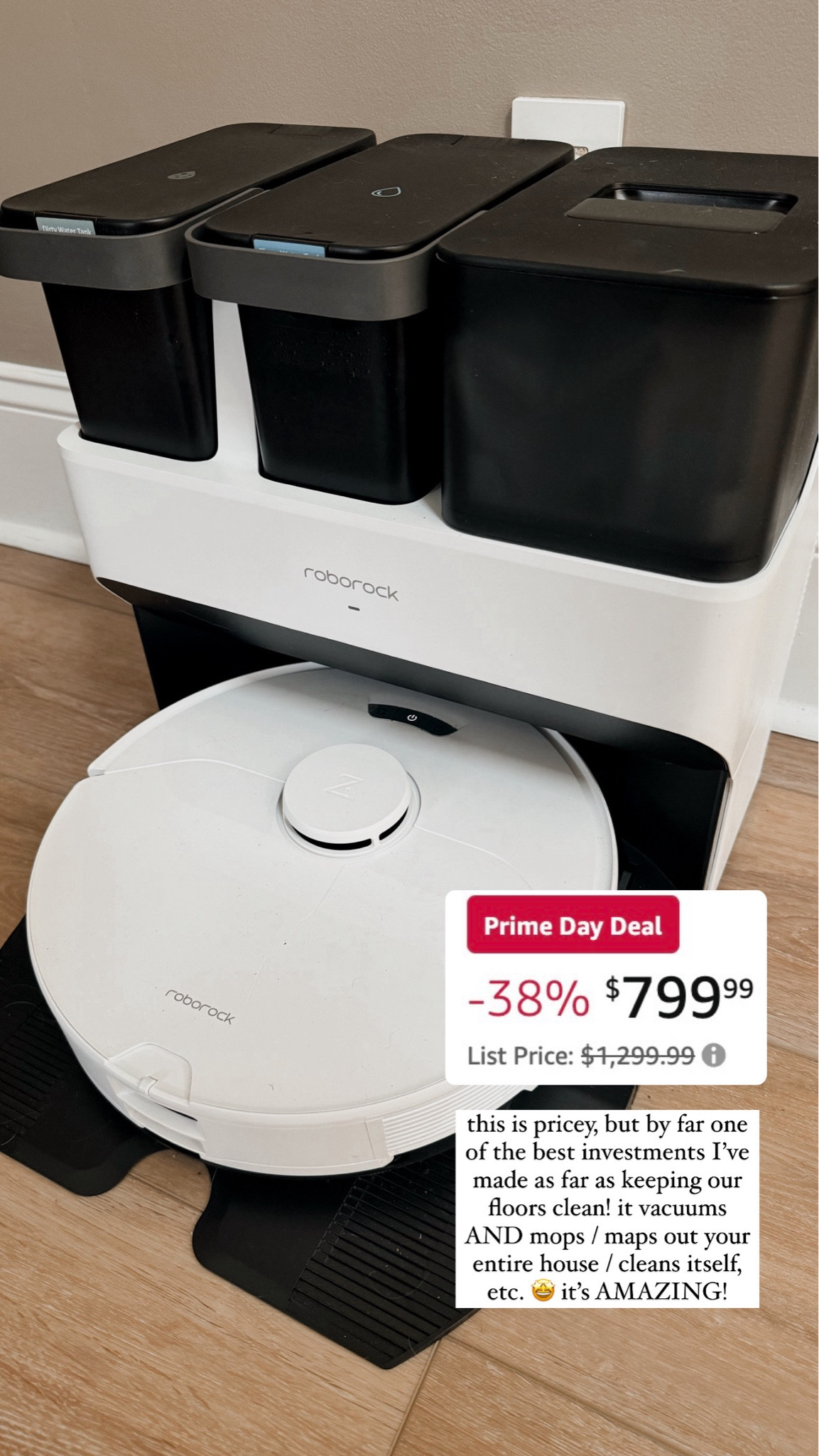 One of the spendier home items I own but by far the best robovac / mop for our floors🥹⚡️🫧 the Roborock S7! HIGHLY suggest for a splurge purchase down the line to consider if you want a super good quality one! 

Amazon prime day / cleaning / mop / Holley Gabrielle 

#LTKSaleAlert #LTKFamily #LTKHome