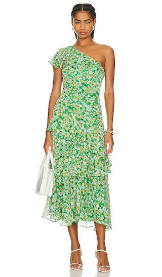 Victoriana Dress in Bright Green Floral | Revolve Clothing (Global)