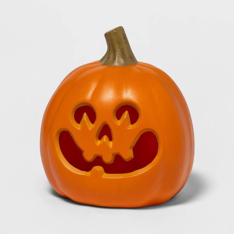 9" Light Up Happy Four Teeth Pumpkin Face Halloween Decorative Prop - Hyde & EEK! Boutique™ | Target