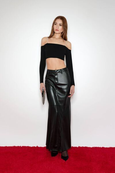 Faux Leather Mermaid Maxi Skirt | Forever 21 (US)