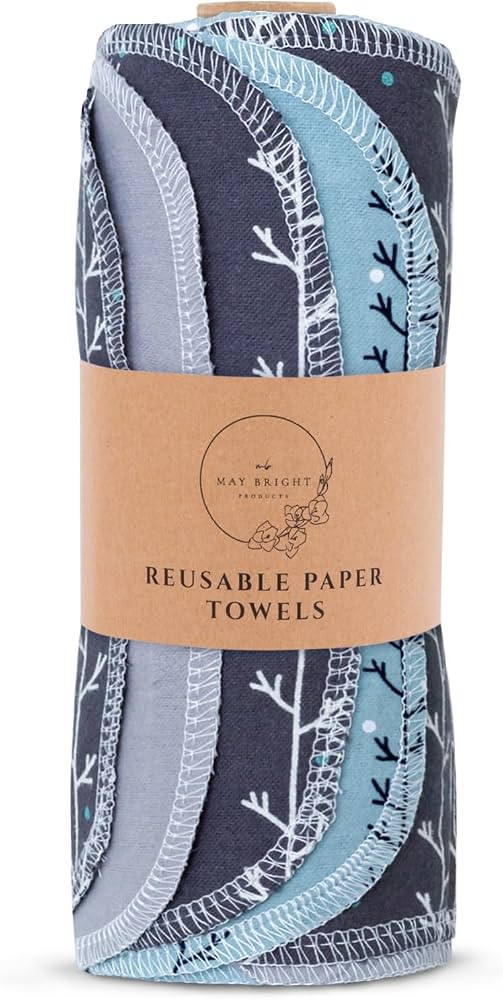 May Bright - Reusable Paper Towels Washable Roll - Cloth Paper Towel Replacement - Zero Waste - 1... | Amazon (US)