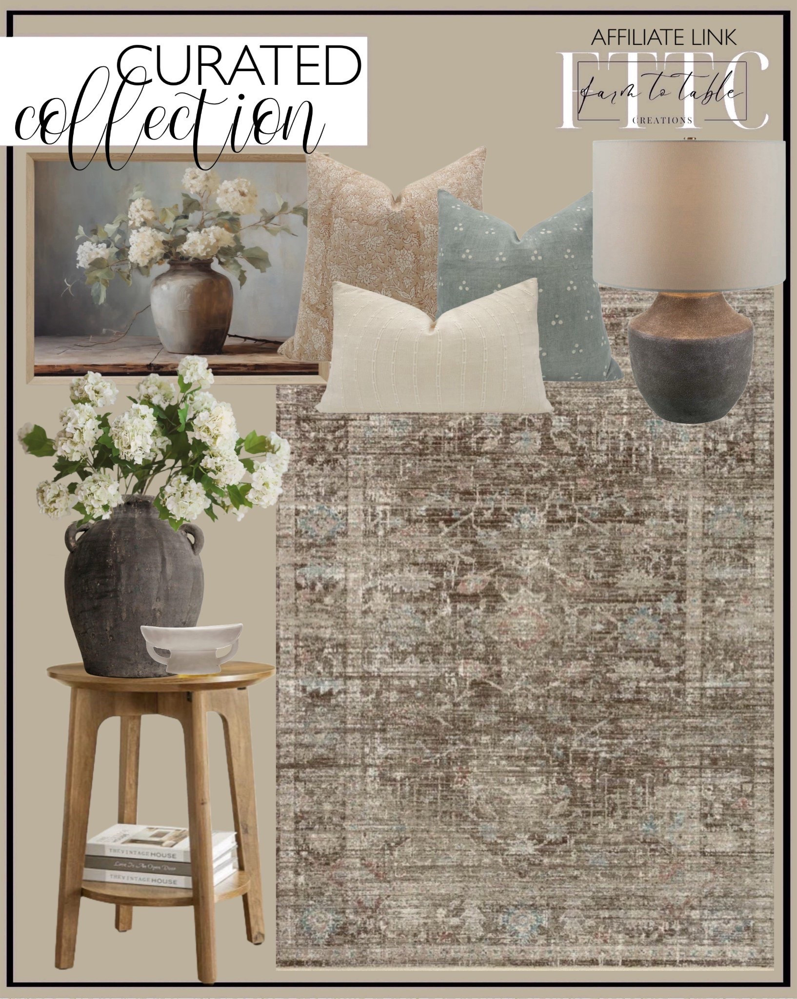 
Curated Collection. Follow @farmtotablecreations on Instagram for more inspiration.

Build A Sign use code FARMTOTABLE for 15% off  

Magnolia Home By Joanna Gaines X Loloi Millie Charcoal / Dove Area Rug. PILLOW COMBO || Set Of Three Designer Pillow Covers, Tan Linen Floral, Blue Gray Dot Linen Pillow, Cream Striped Lumbar Pillow. Hydrangeas in Vintage Vase Painting. Callem Resin Table Lamp. Krish End Table. Creative Co-Op Stoneware Bowl w Reactive Glaze, White. Mulberry Lane Co. Handmade Black Vase. 25" Faux Snowball Flower in Cream/Green, Real Touch Flowers, Faux Botanicals, DIY Florals. 

Living Room Rug. Amazon Home Finds. Affordable Home Decor. Table Lamp. 


#LTKFindsUnder50 #LTKSaleAlert #LTKHome