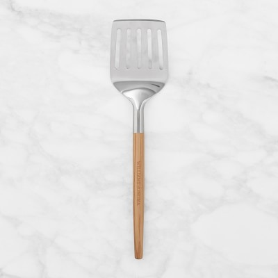 Williams Sonoma Stainless Steel Olivewood Slotted Turner | Williams-Sonoma