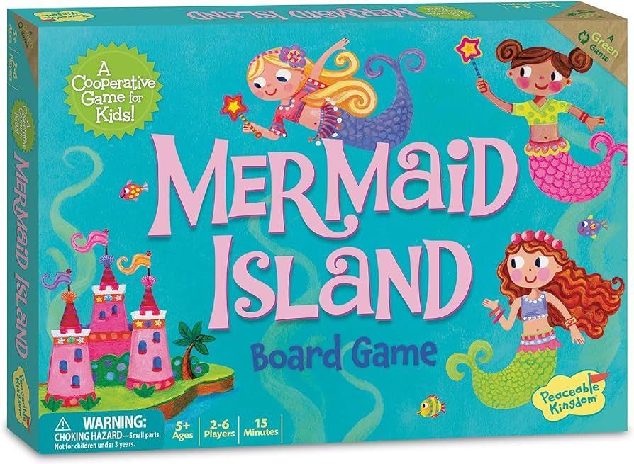 Peaceable Kingdom Mermaid Island Award Winning Cooperative Board Game for 2 to 6 Kids Ages 5+ | Amazon (US)