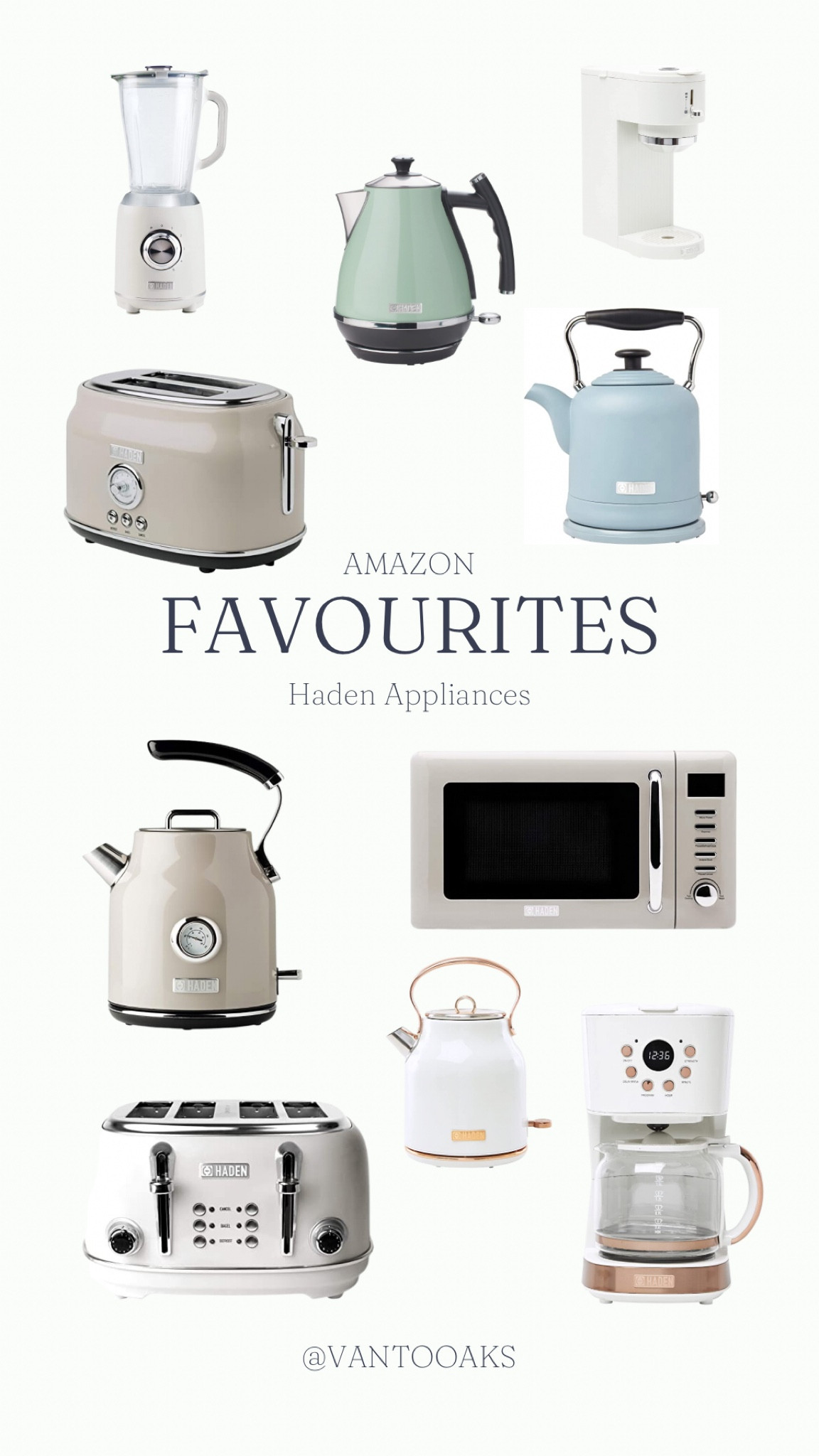 Check out my favourite Haden Appliance products!

They come in way more colours than I’ve shown here too! Black, Red, Pink, Blue, and two toned! 

Go check them out!

#homeappliances #homedecor #interiordesign #kitchenappliances #hadencanada #amazonfinds #homedecorinfluencer #kitchenrenovations

#LTKFind #LTKhome #LTKGiftGuide