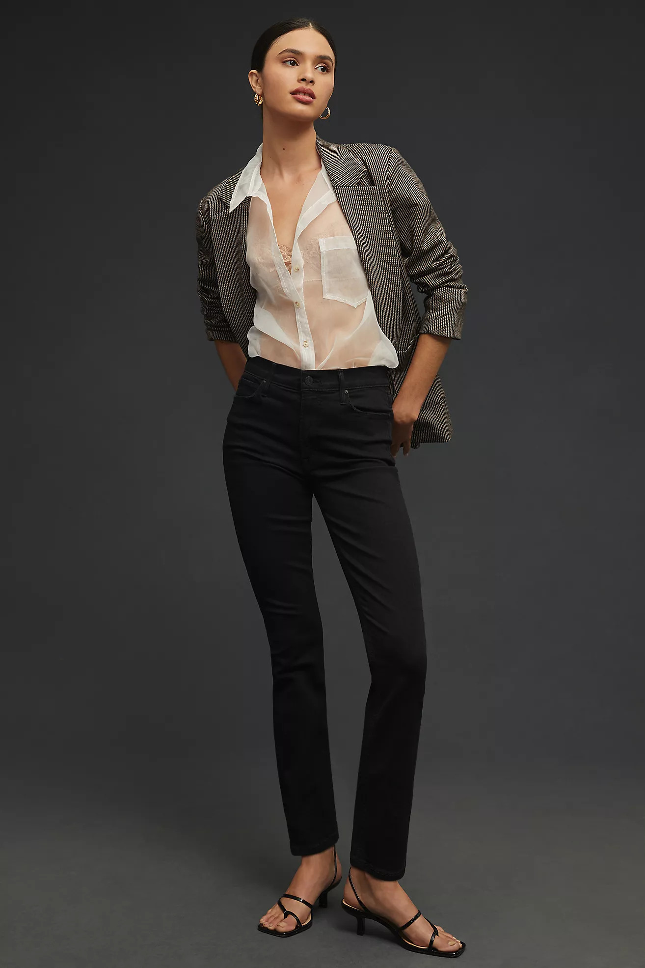 MOTHER The Dazzler Mid-Rise Straight Leg Jeans | Anthropologie (US)