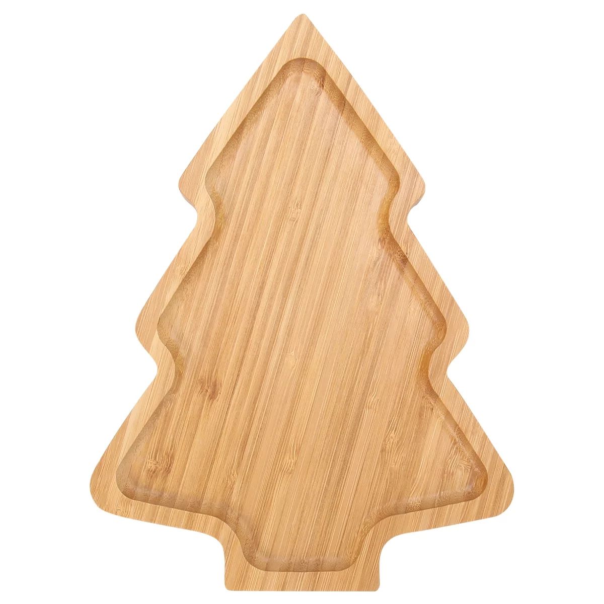 Etereauty Plate Tray Tree Wooden Christmas Dish Shaped Snack Dishes Vanity Trinket Candy Sushi De... | Walmart (US)