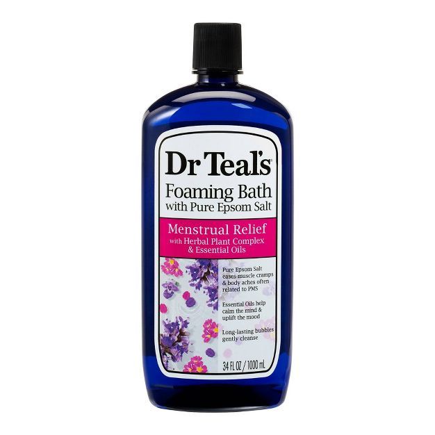 Dr Teal's Menstrual Relief Foaming Bubble Bath - 34 fl oz | Target