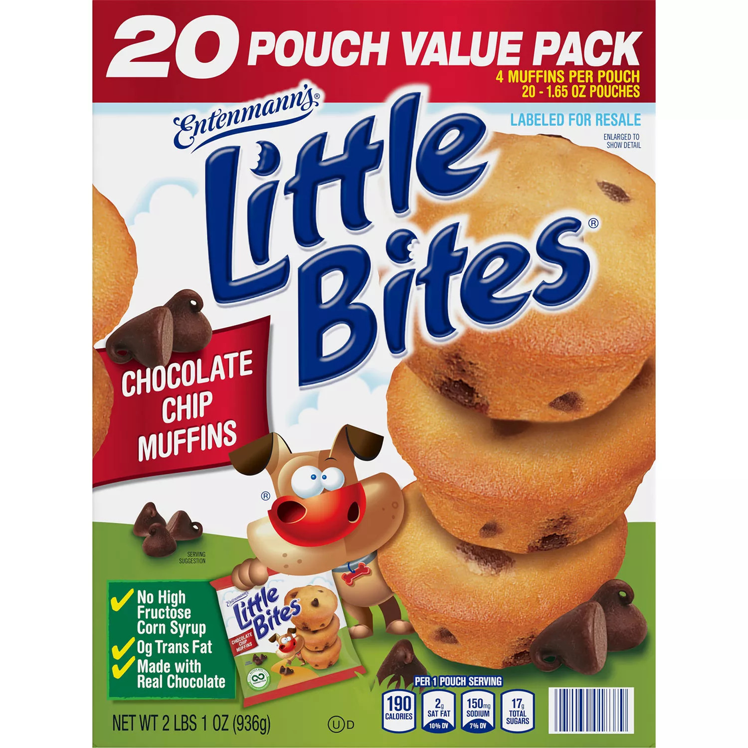 Entenmann's Little Bites Chocolate Chip Muffins, 1.65 oz., 20 pk. | Sam's Club