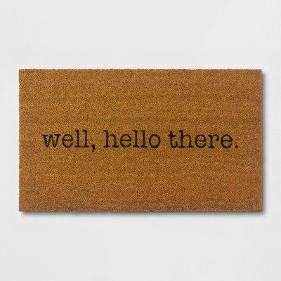 Well, Hello There Doormat - Black/Beige - Room Essentials™ | Target
