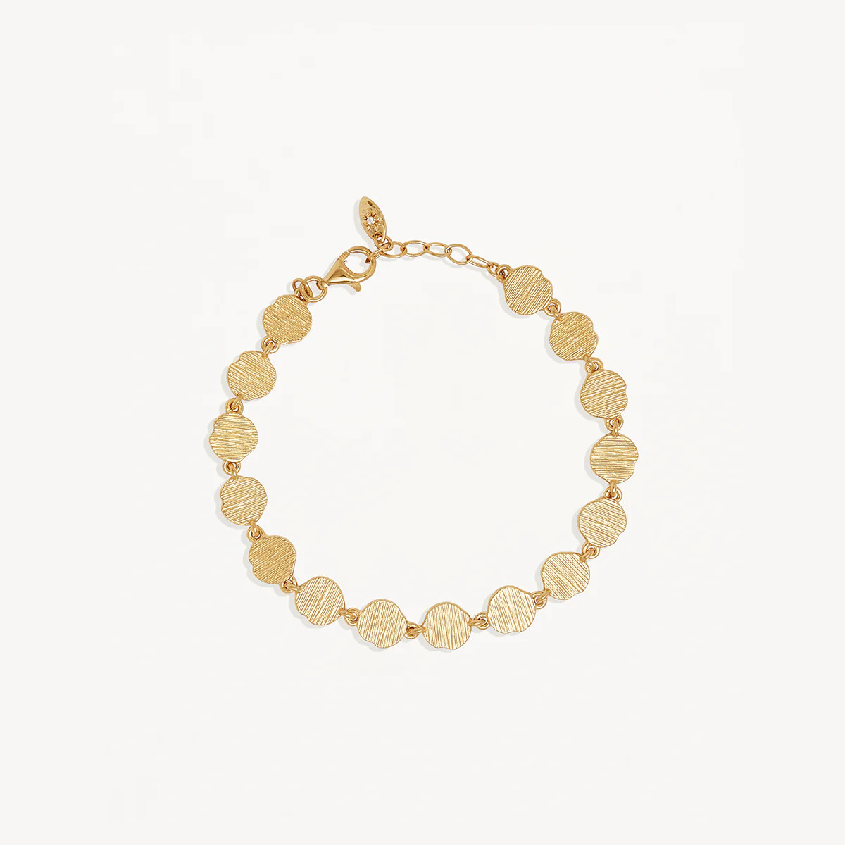 18k Gold Vermeil Woven Light Coin Bracelet | By Charlotte