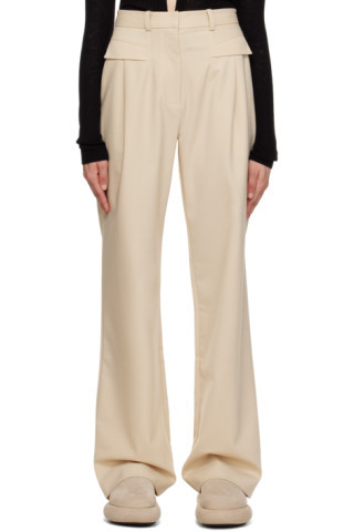 Beige Emmy Trousers | SSENSE