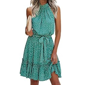 Summer Halter Neck Dress  | Amazon (US)