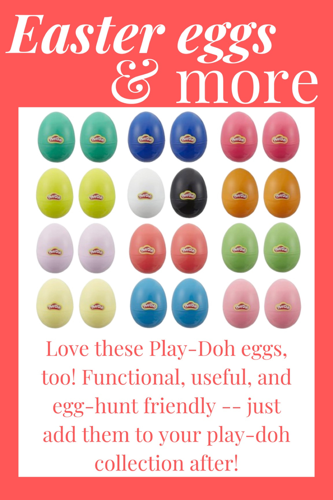 Play-doh eggs are a great candy alternative for toddlers and babies! Something useful and not junk for Easter eggs! 

#LTKSeasonal #LTKbaby #LTKkids