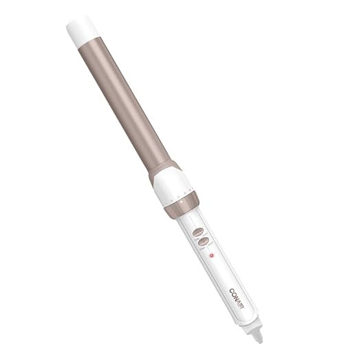 Conair Double Ceramic 1-Inch Curling Wand, Produces Flawless Waves, Curling Iron for Use on Medium and Long Hair, 30 Heat Setting Curling Iron, White | Amazon (US)