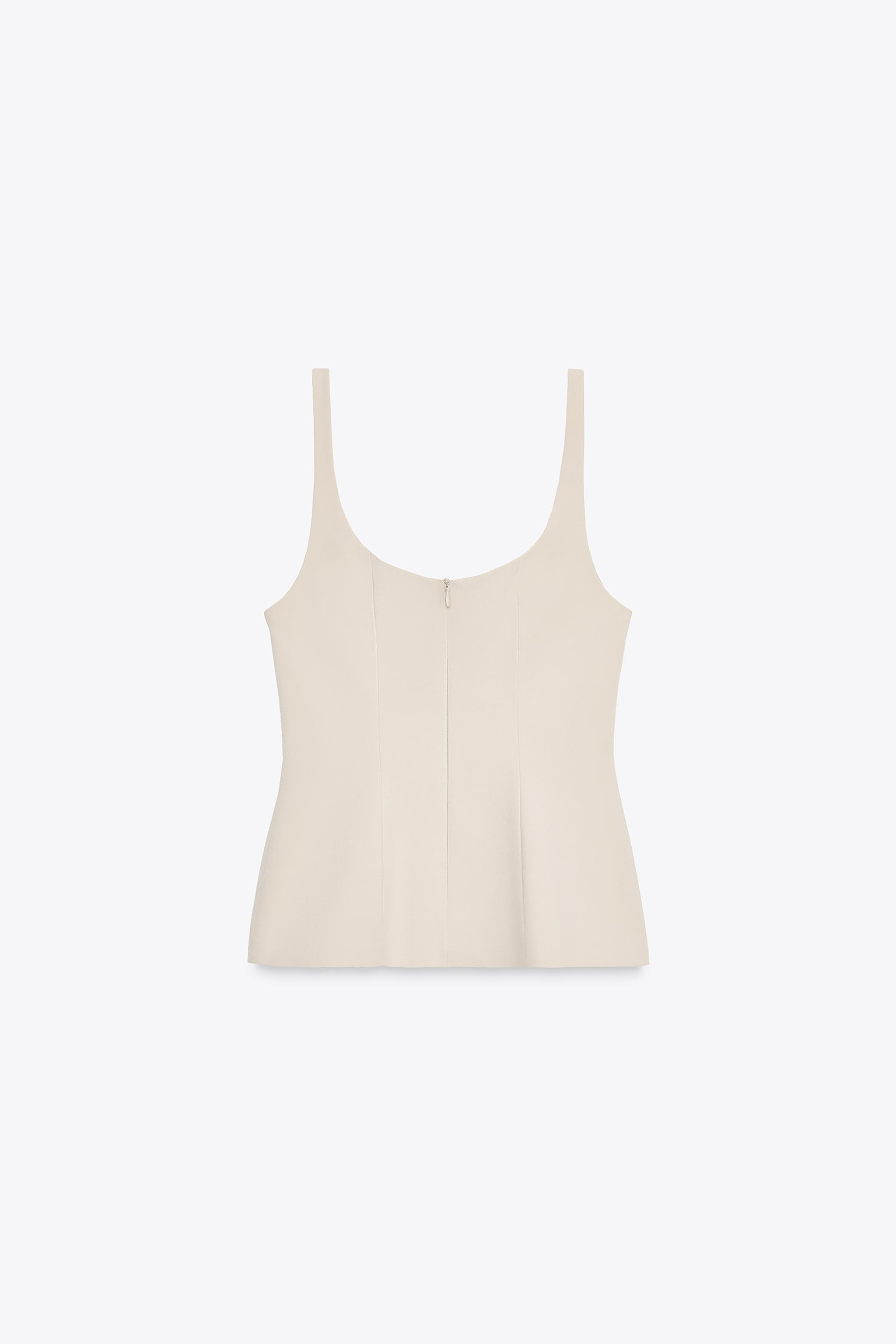 ZIPPER PEPLUM TOP | Zara US