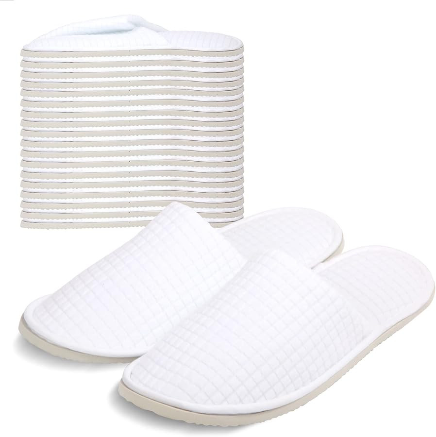 10 Pairs Spa Slippers for Men and Women - Premium Bulk Hotel Slippers - Breathable Soft Cotton Ho... | Amazon (US)