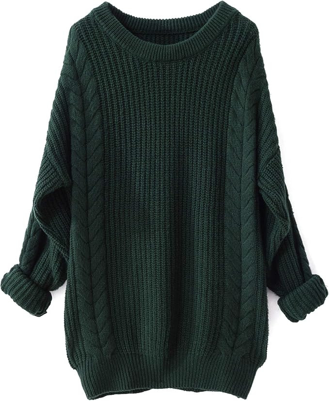 Liny Xin Women's Cashmere Oversized Loose Knitted Crew Neck Long Sleeve Winter Warm Wool Pullover... | Amazon (US)