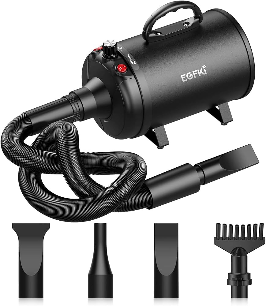 Dog-Hair-Dryer, 5.2HP/ 3800W High Velocity Pet Blow Dryer with Heater for Grooming, Speed Tempera... | Amazon (US)